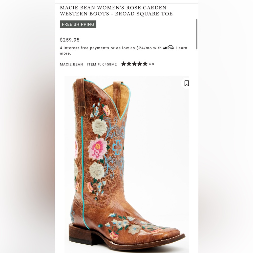 Macie Bean Rose Garden Boots